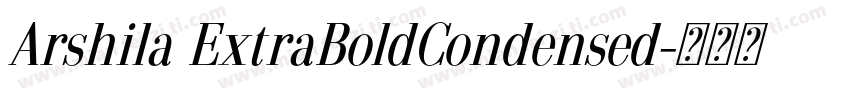 Arshila ExtraBoldCondensed字体转换